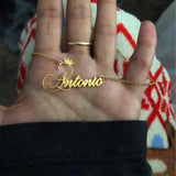 Custom Crown Name Necklace Personalized Jewelry