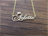 Custom Crown Name Necklace Personalized Jewelry